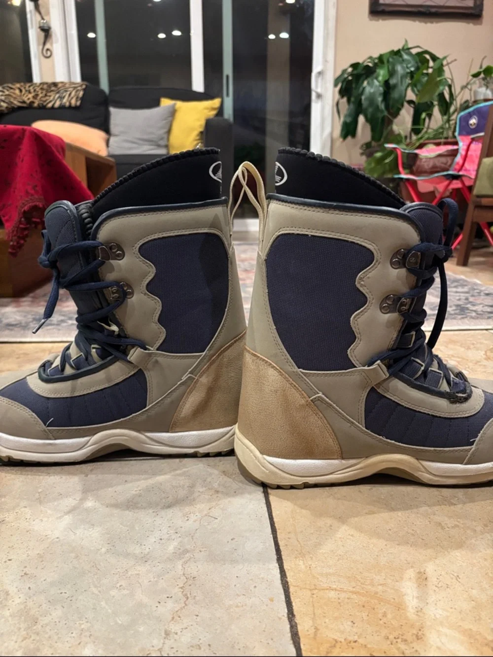 Men's Navy and Gray Insulated Rain & Snow Boots